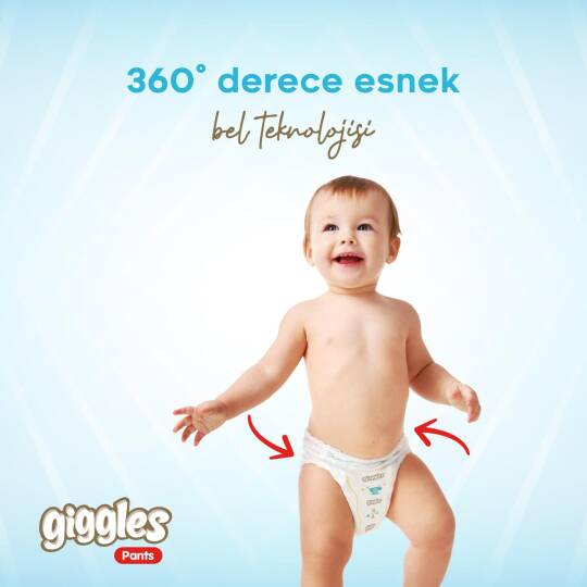 Giggles Pants Külotlu Bebek Bezi 4 Numara Maxi Aylık Paket - 90 Adet - 2