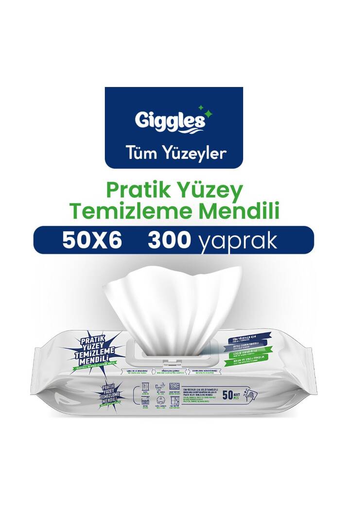Giggles Pratik Yüzey Temizleme Havlusu 300 Adet - 1