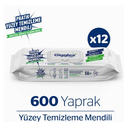 Giggles Pratik Yüzey Temizleme Havlusu 600 Adet