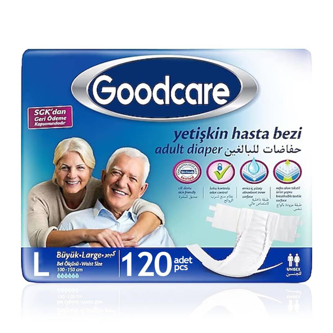 Goodcare Belbantlı Tekstil Yüzey Hasta Bezi L-Large Beden 120 Adet - 1