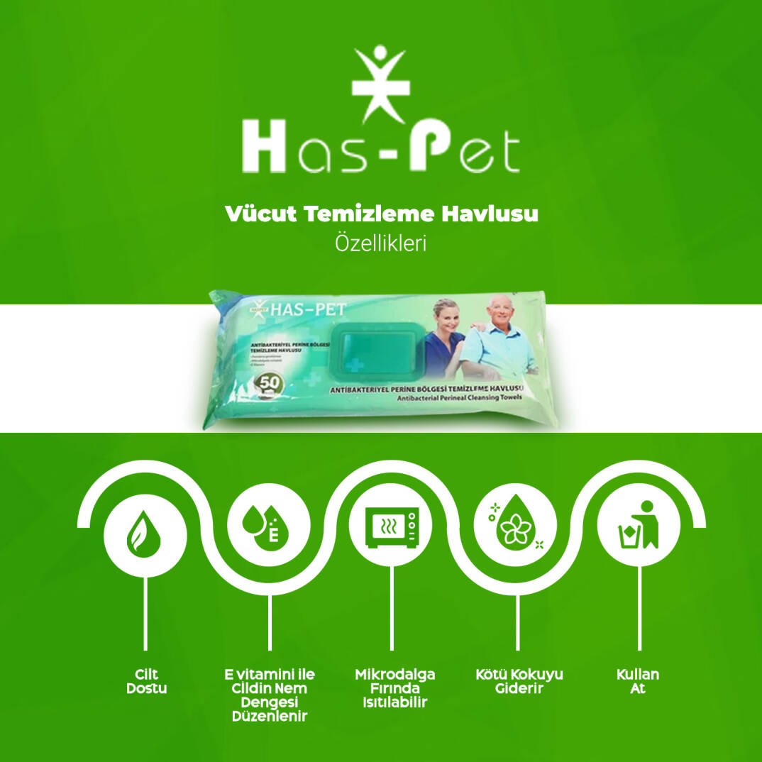 Haspet Perine Temizleme Havlusu - 23x26cm - 600 Adet - 2