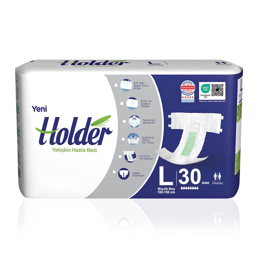 Holder Belbantlı Hasta Bezi L-Large Beden 30 Adet - 1