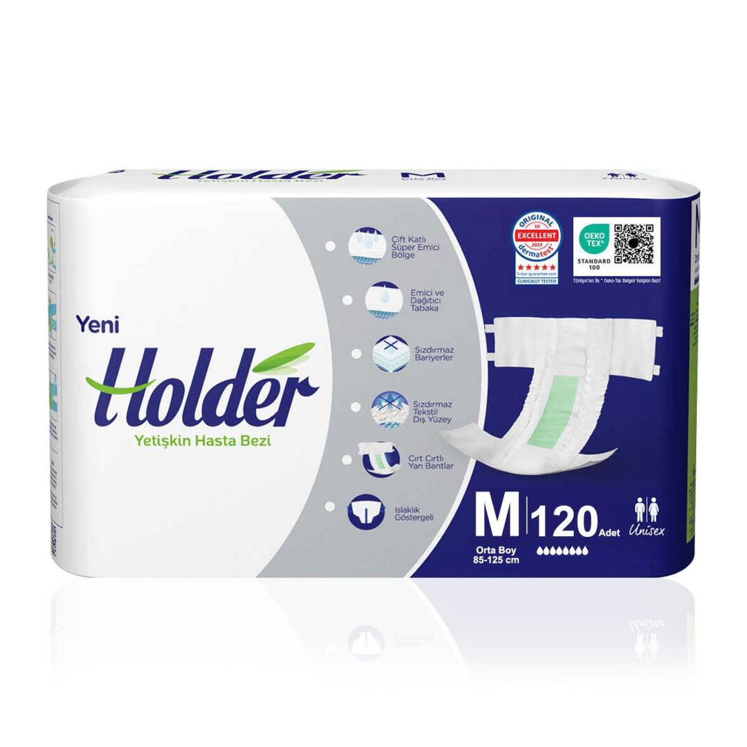 Holder Belbantlı Hasta Bezi M-Medium Beden 120 Adet - 1