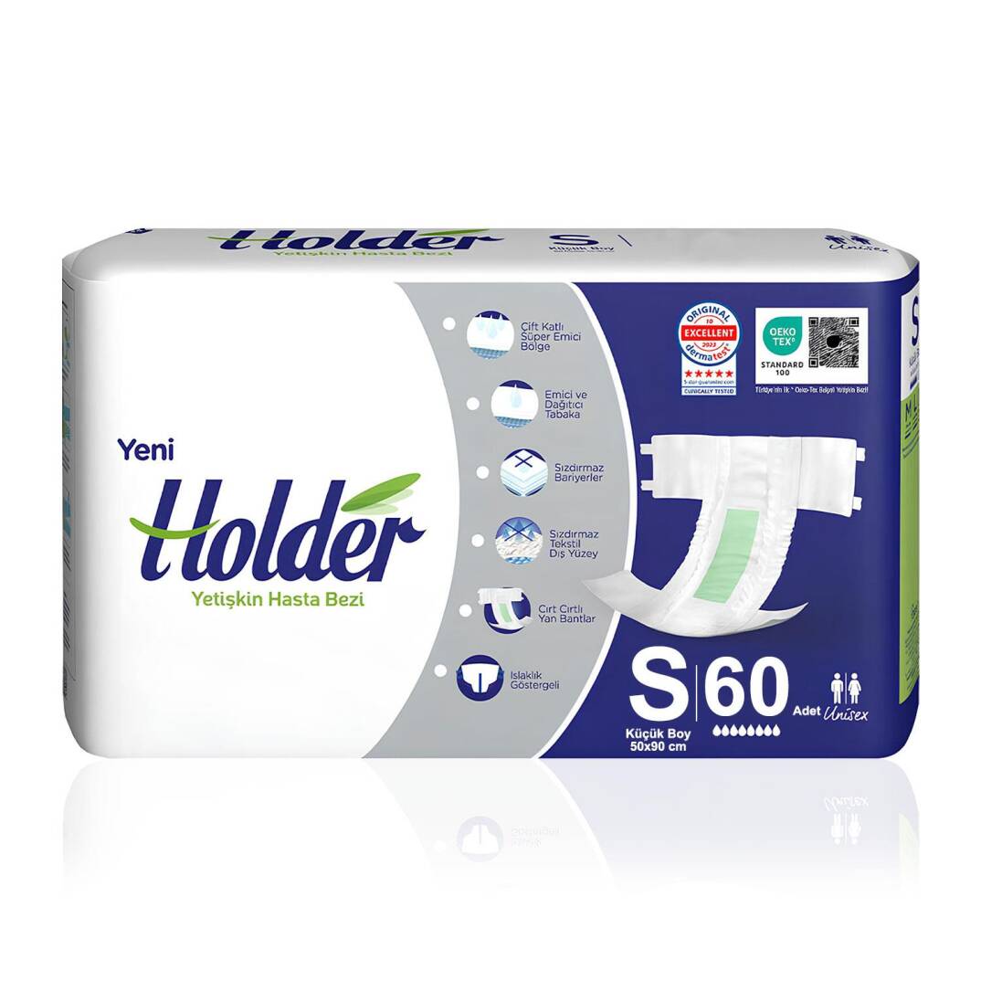 Holder Belbantlı Hasta Bezi S-Small Beden 60 Adet - 1