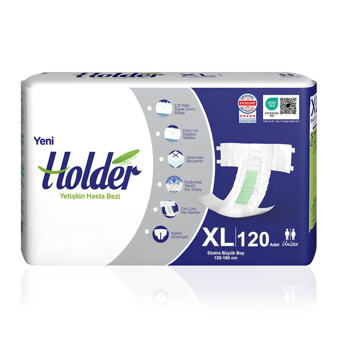 Holder Belbantlı Hasta Bezi XL-Extra Large Beden 120 Adet - 1