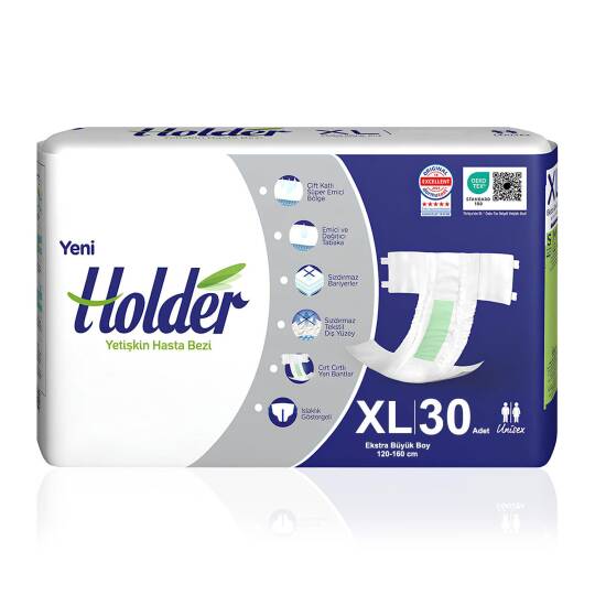 Holder Belbantlı Hasta Bezi XL-Extra Large Beden 30 Adet
