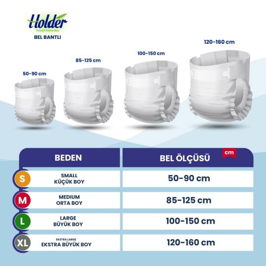 Holder Belbantlı Hasta Bezi XL-Extra Large Beden 90 Adet - 2