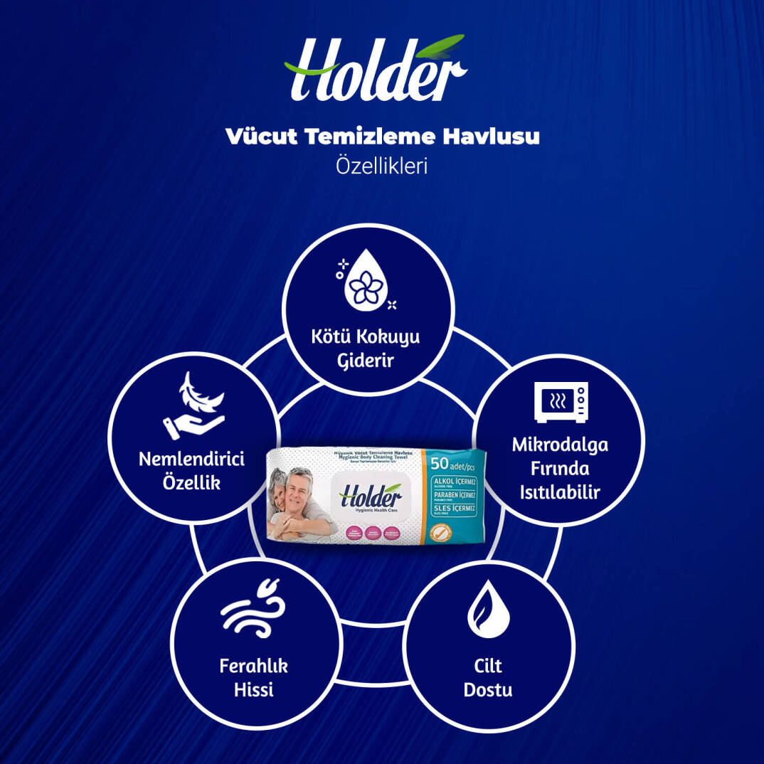 Holder Vücut Temizleme Havlusu 150 Adet - 2