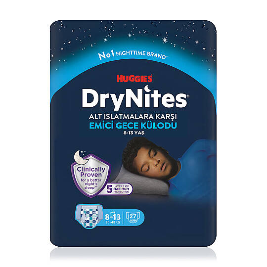 Huggies Drynites Emici Gece Külodu Erkek 8-13 Yaş 30-48 Kilo 27 Adet