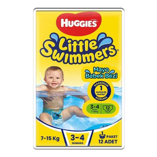 Huggies Little Swimmers 3-4 Numara 7-15 kg 72'li Mayo Bez