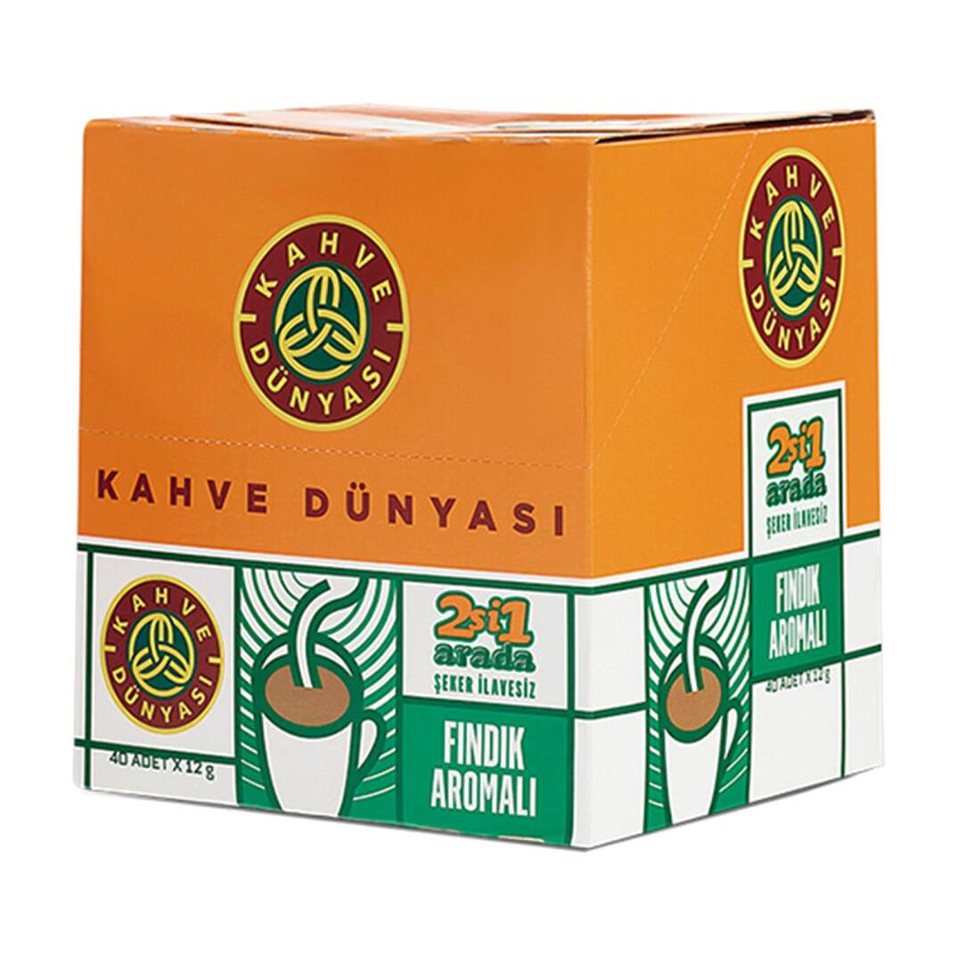 Kahve Dünyası 2'si 1 Arada Fındık Aromalı Hazır Kahve 12 Gr 40 Adet - 2