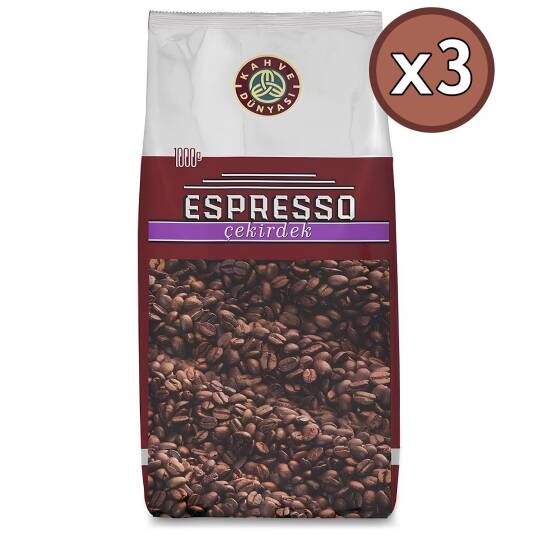 Kahve Dünyası Espresso Çekirdek Kahve 1 Kg 3 Adet