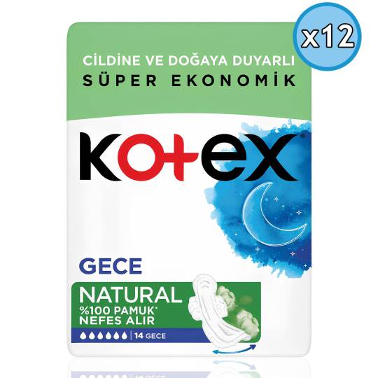Kotex Natural Ultra Quadro Gece Hijyenik Ped 168 Adet