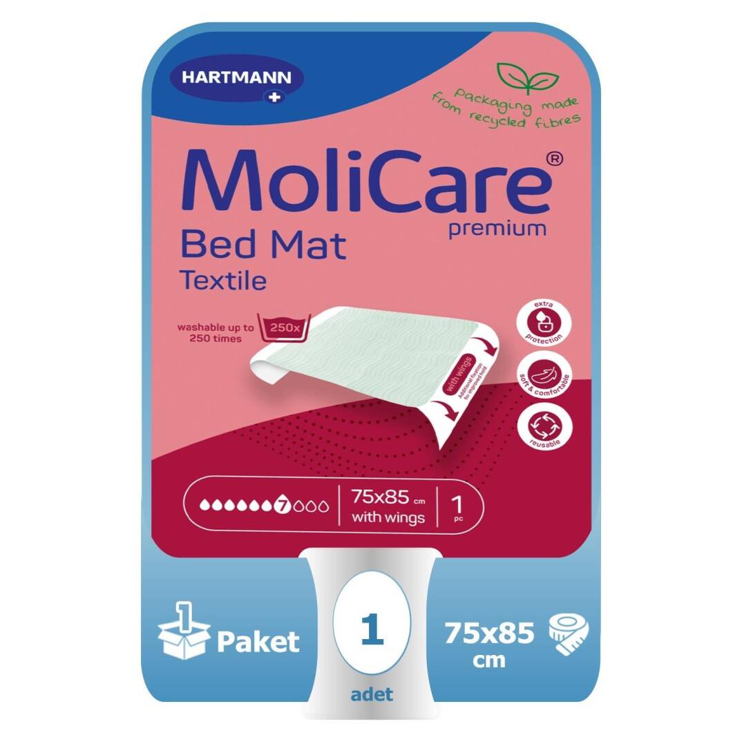 Molicare Bed Mat Kanatlı Yıkanabilir Yatak Koruyucu 75x85 Cm 1 Adet - 1