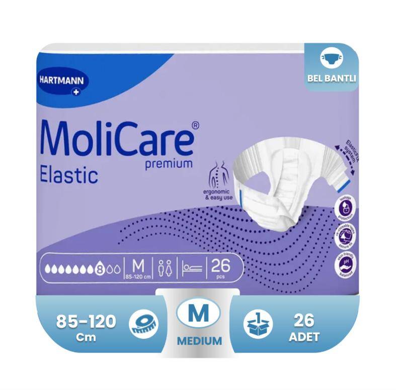 Molicare Premium Elastic 8 Damla M-Medium Beden 26 Adet - 1