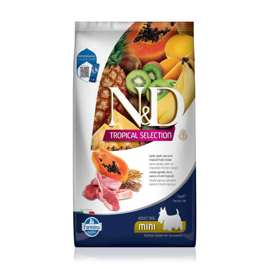 N&D Az Tahıllı Kuzu Etli Tropik Meyveli Yavru Köpek Maması 5 Kg
