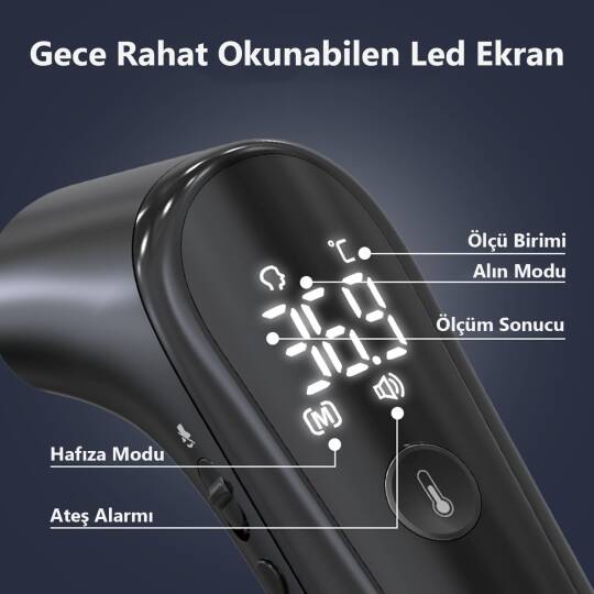 Neomed DET-3019 Akıllı Mesafe Sensörlü Hızlı Ölçüm Temassız Dijital Ateş Ölçer - 4