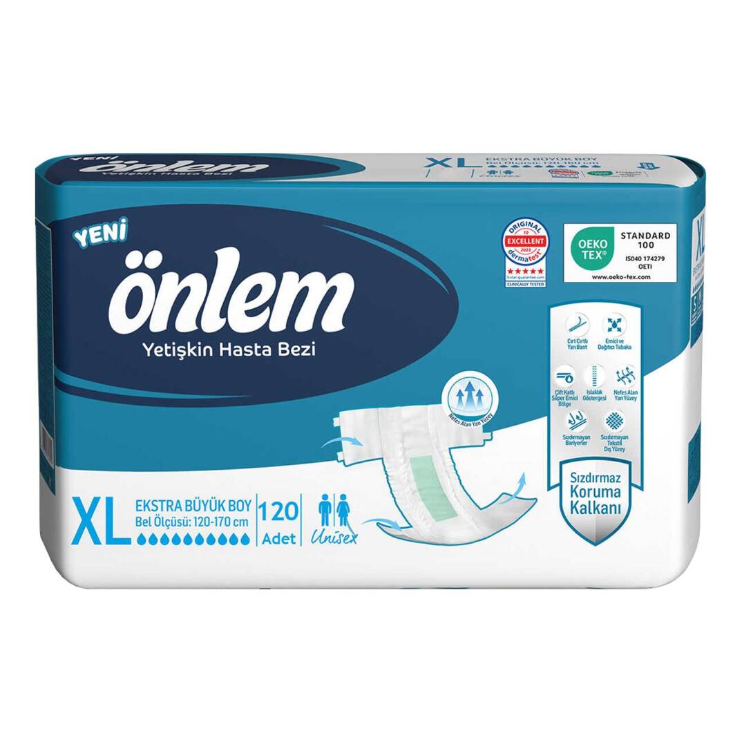 Önlem Belbantlı Hasta Bezi XL- Extra Large Beden 120 Adet - 1