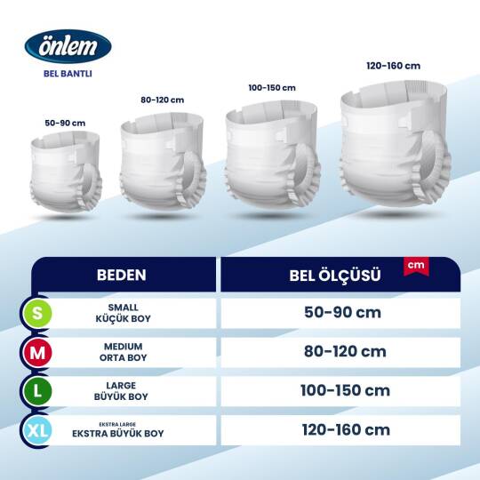 Önlem Belbantlı Hasta Bezi XL- Extra Large Beden 60 Adet - 5