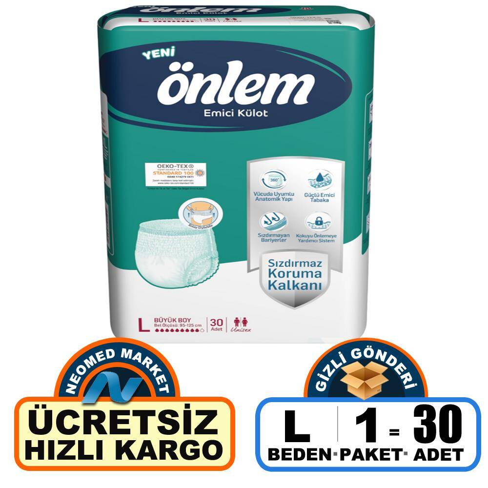 Önlem Emici Külot L-Large Beden 30 Adet - 1