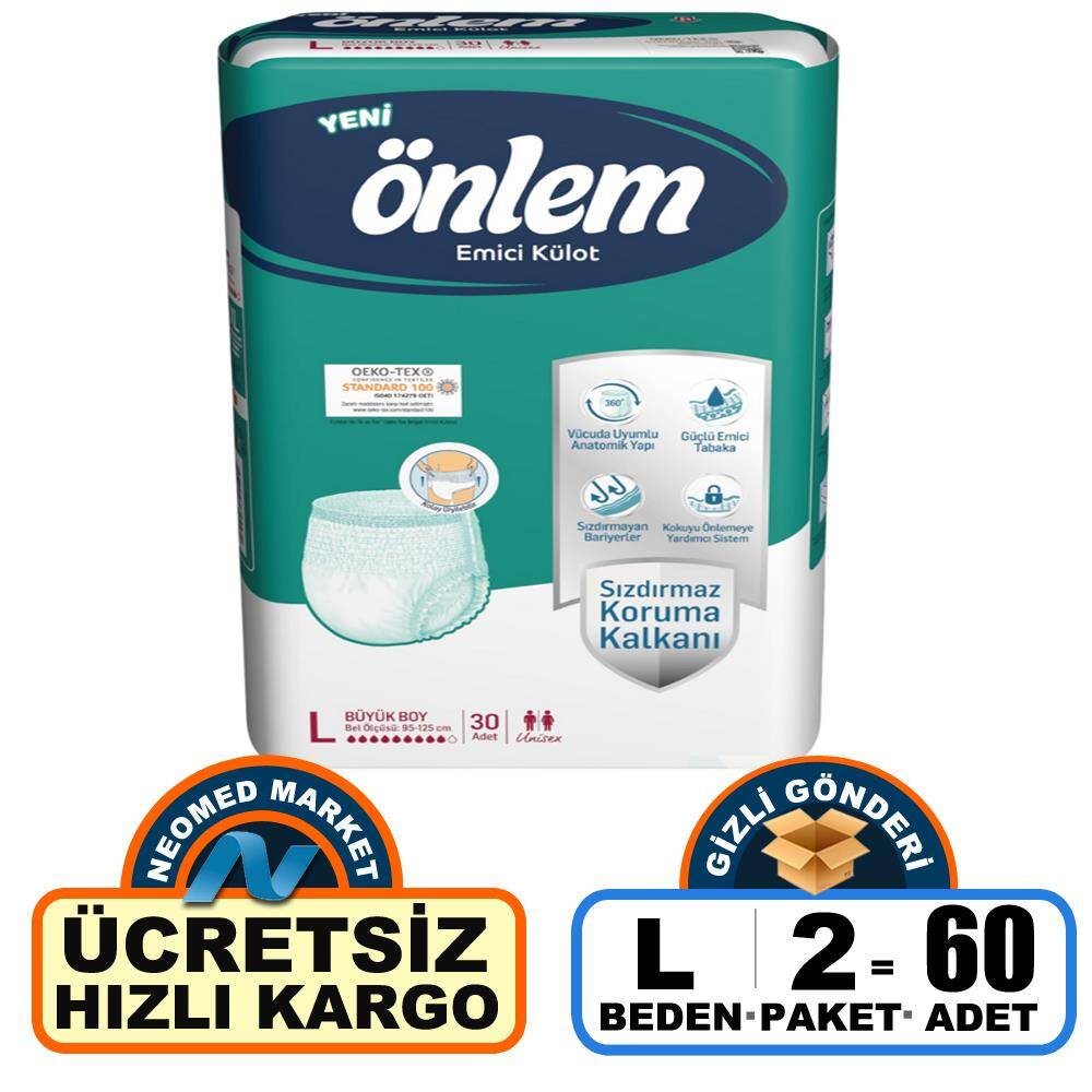 Önlem Emici Külot L-Large Beden 60 Adet - 1
