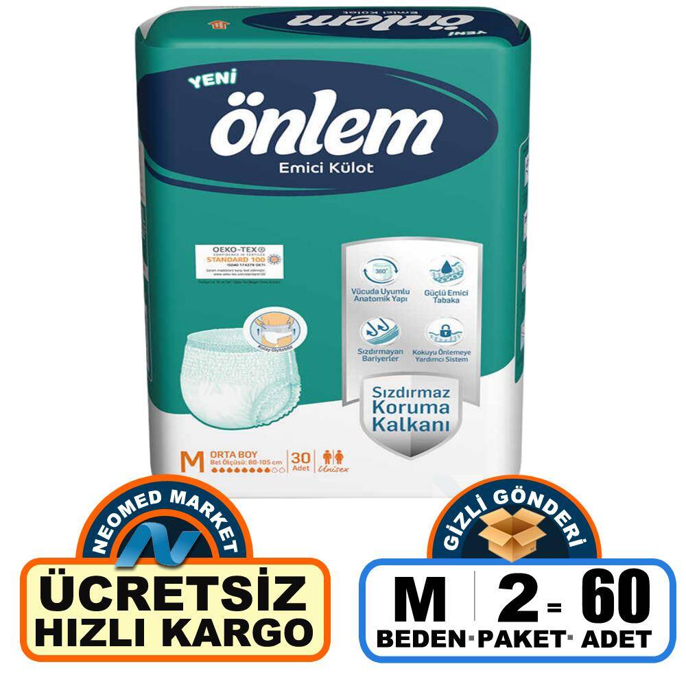 Önlem Emici Külot M-Medium Beden 60 Adet - 1