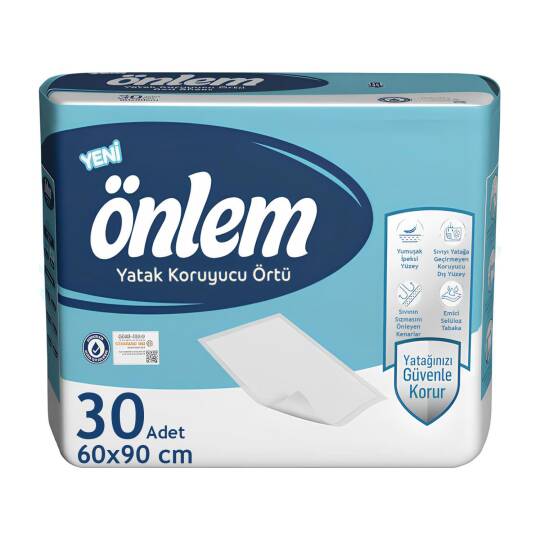 Önlem Yatak Koruyucu Örtü 60x90 Cm 30 Adet