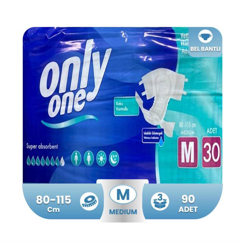 Onlyone Belbantlı Hasta Bezi M-Medium Beden 90 Adet - 1