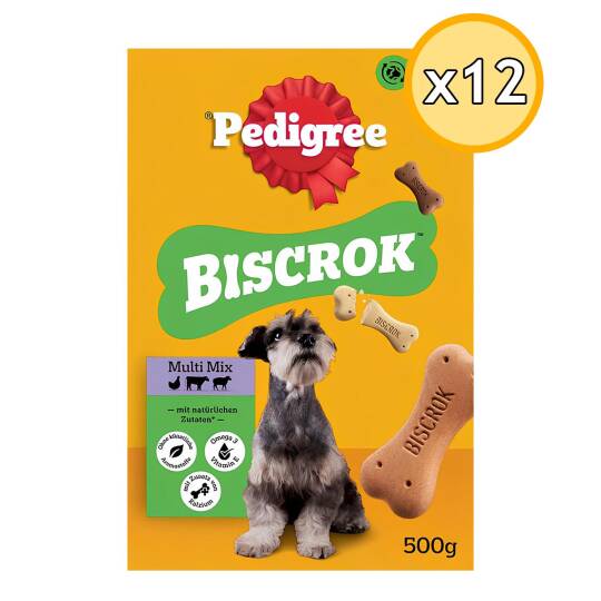 Pedigree Biscrok Multi Mix Köpek Ödül Bisküvisi 500 gr 12 Adet