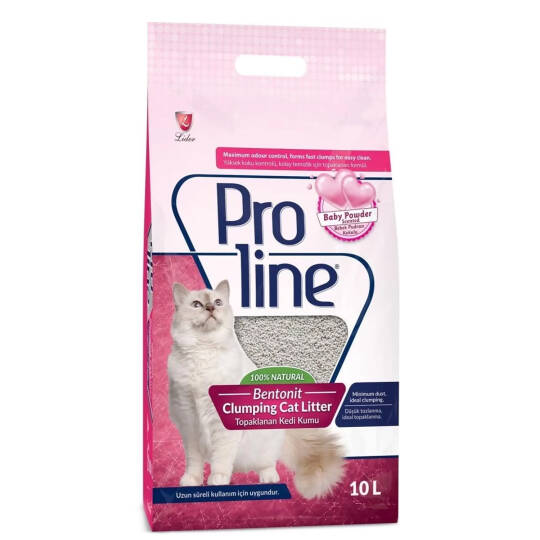 Proline Bentonit Bebek Pudrası Kokulu Kedi Kumu 10 Lt