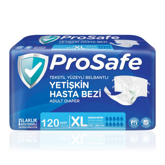 Prosafe Bel Bantlı Hasta Bezi XL-Extra Large Beden 120 Adet