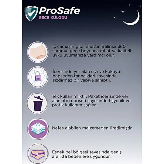 Prosafe 2'li Gece Külodu 4 Adet - 5