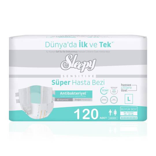 Sleepy Belbantlı Hasta Bezi L-Large Beden 120 Adet