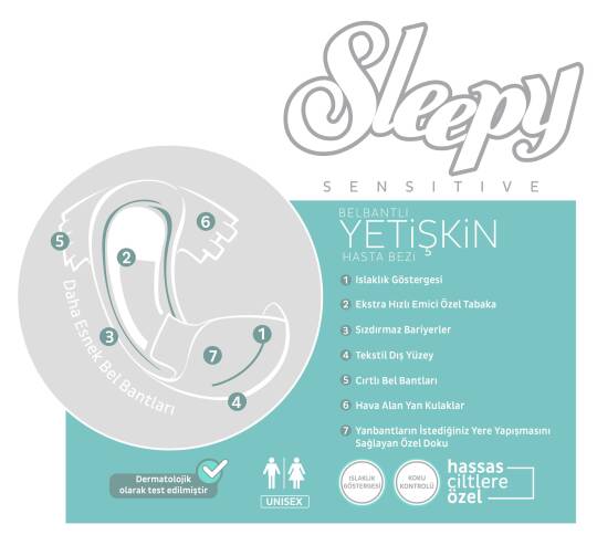 Sleepy Belbantlı Hasta Bezi L-Large Beden 120 Adet - 4