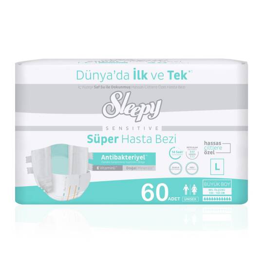 Sleepy Belbantlı Hasta Bezi L-Large Beden 60 Adet