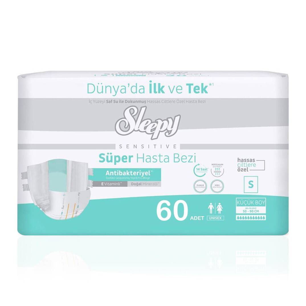 Sleepy Belbantlı Hasta Bezi S-Small Beden 60 Adet - 1