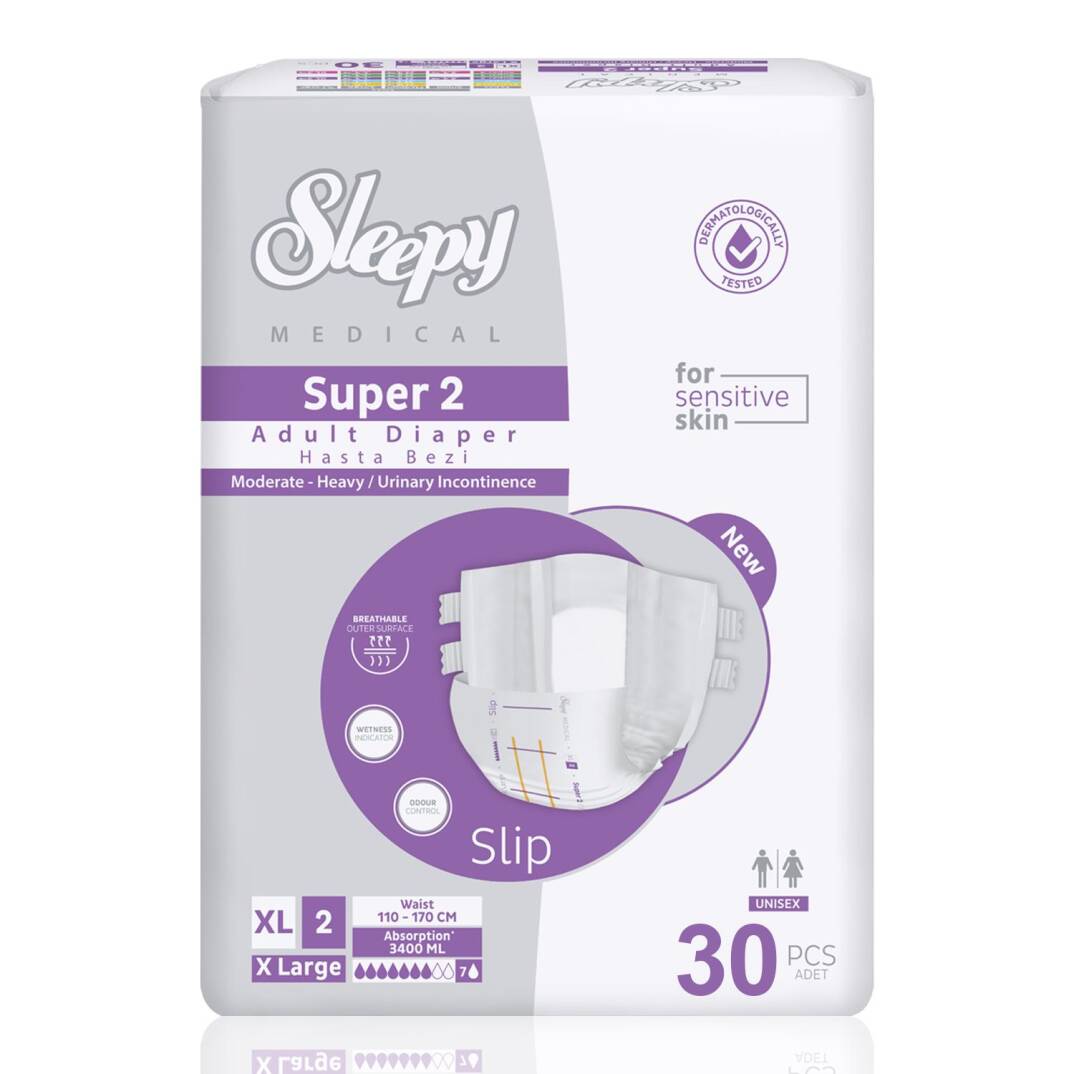 Sleepy Medical Super 2 Belbantlı Hasta Bezi Extra Large 30 Adet - 1