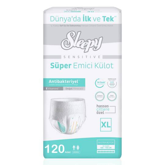 Sleepy Süper Emici Külot XL-Extra Large Beden 120 Adet