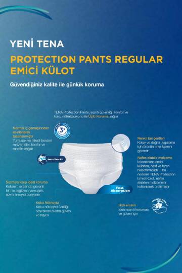 Tena Protection Pants Regular Emici Külot 6 Damla Large 90 Adet - 3