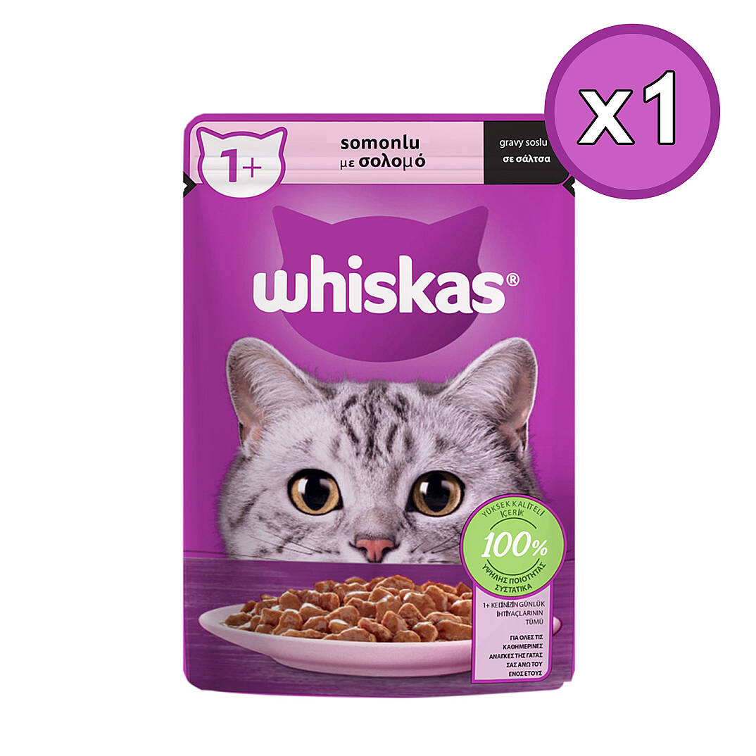 Whiskas Somonlu Poşet Yaş Kedi Maması 85 gr 1 Adet - 1