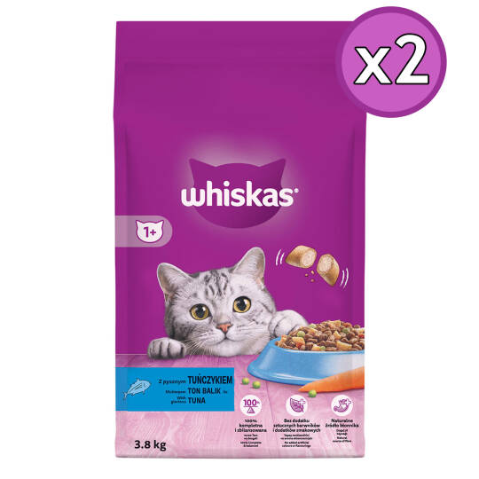 Whiskas Ton Balıklı Kuru Kedi Maması 3.8 Kg 2 Adet