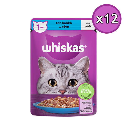 Whiskas Ton Balıklı Poşet Yaş Kedi Maması 85 Gr 12 Adet