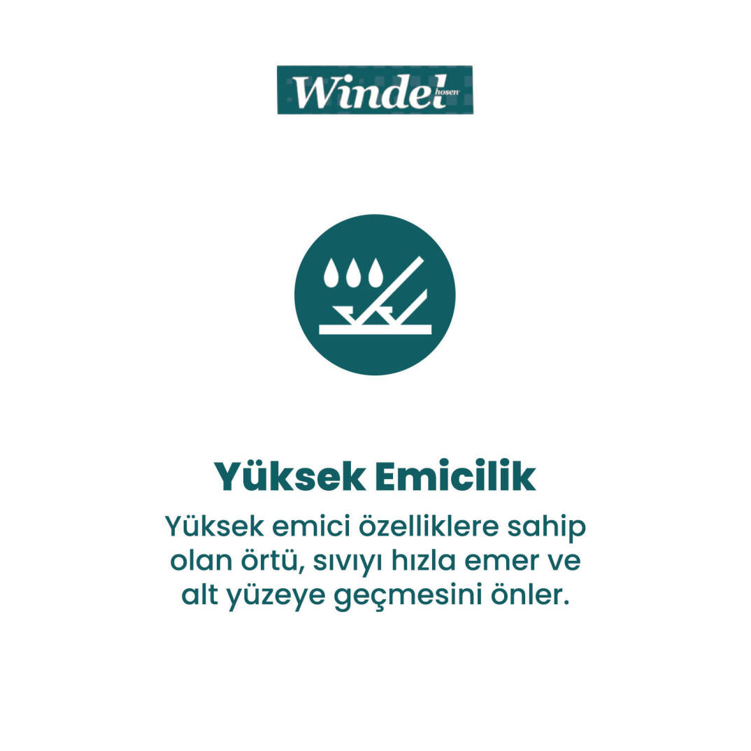 Windelhose Yatak Koruyucu Örtü 60x90 Cm 30 Adet - 3