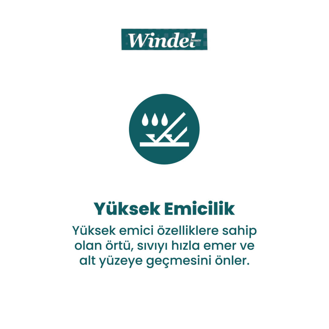 Windelhose Yatak Koruyucu Örtü  60x90 Cm 60 Adet - 3