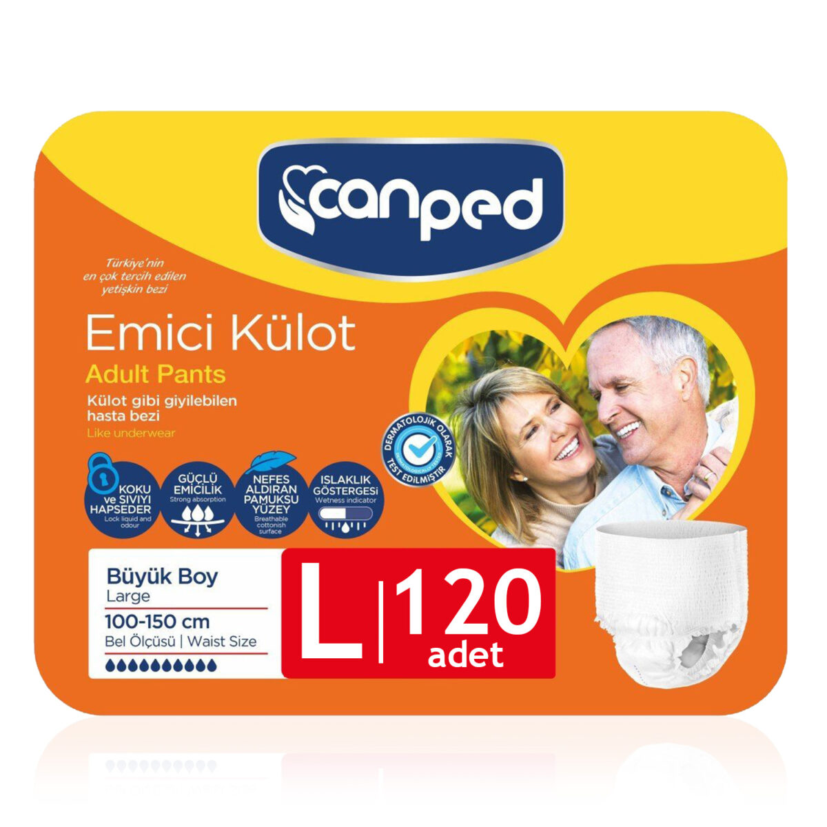 Canped Emici Külot L-Large Beden 120 Adet - Görsel 1
