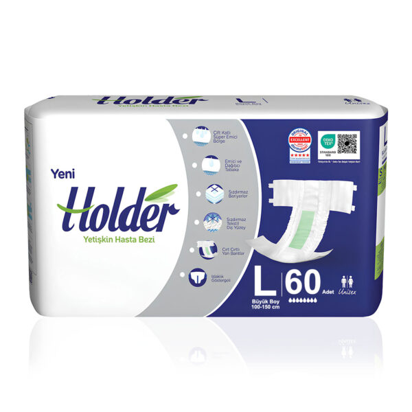 Holder Belbantlı Hasta Bezi L-Large Beden 60 Adet