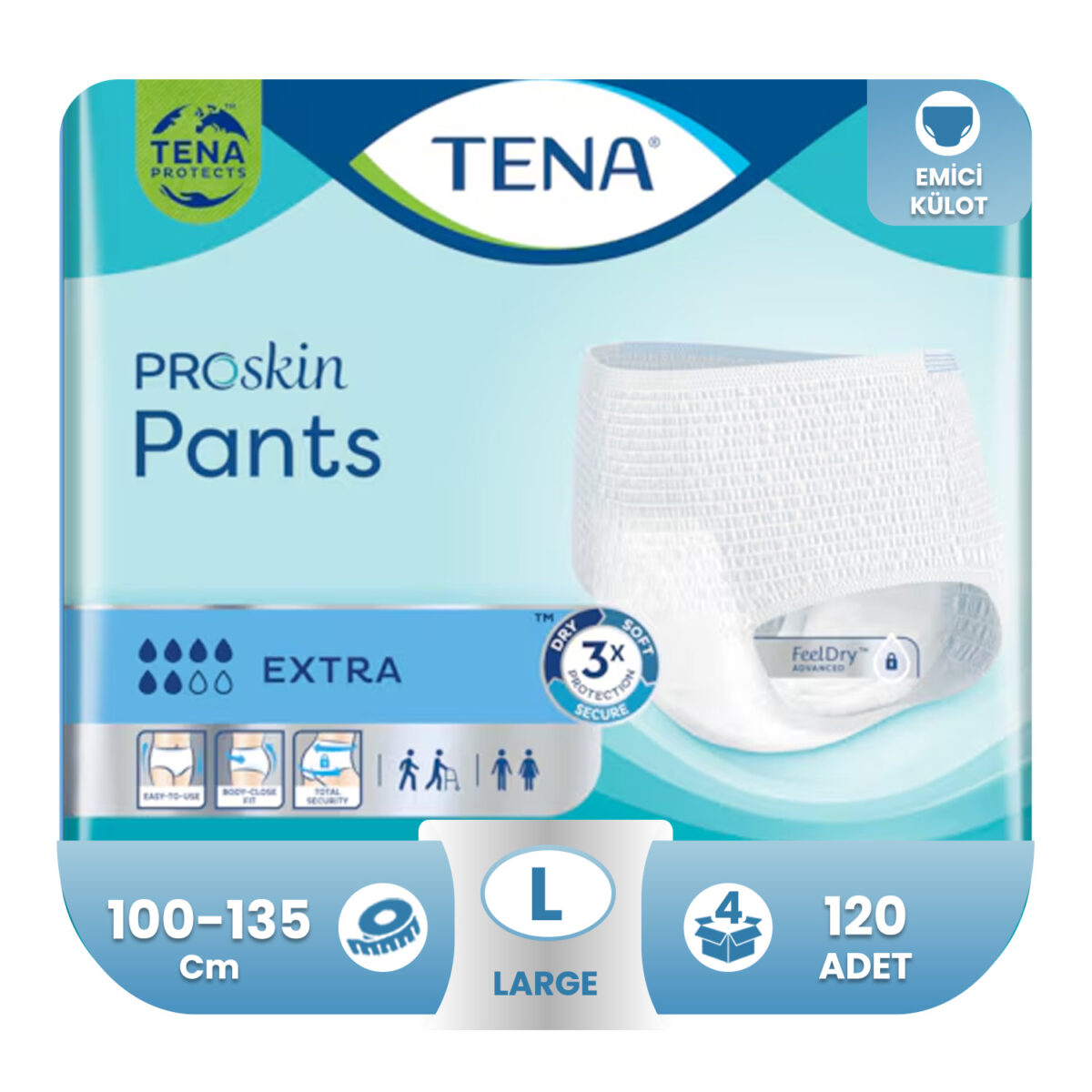Tena Pants Plus Emici Külot 6 Damla L-Large Beden 120 Adet - Görsel 1