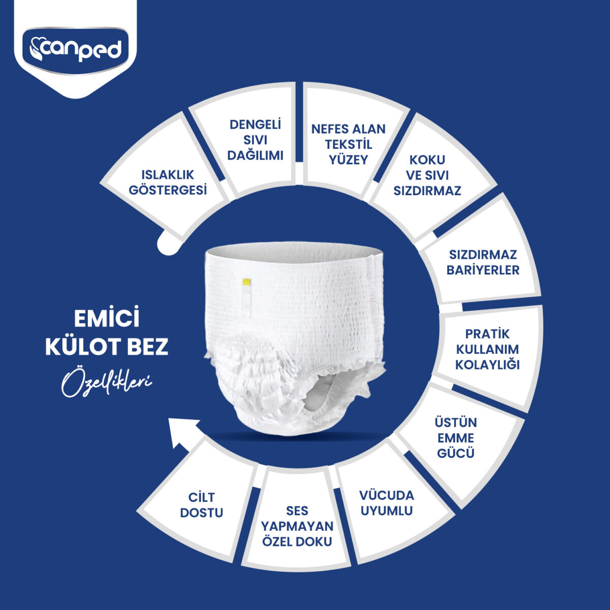 canped (1) Canped Emici Külot M-Medium Beden 60 Adet - Görsel 3