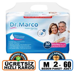 Dr. Marco Belbantlı Hasta Bezi M-Medium Beden 60 Adet