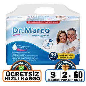 Dr. Marco Belbantlı Hasta Bezi S-Small Beden 60 Adet